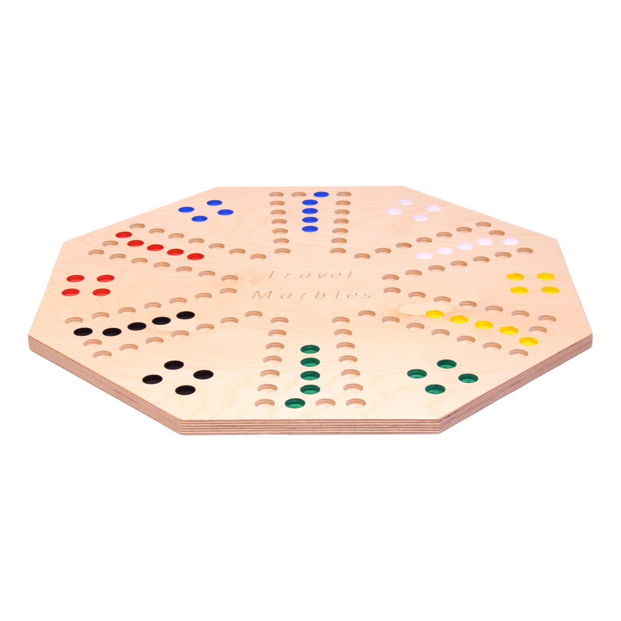 Travel Marble Chase Board Game Set, Double-Sided 23" Wide Board From AmishToyBox.com