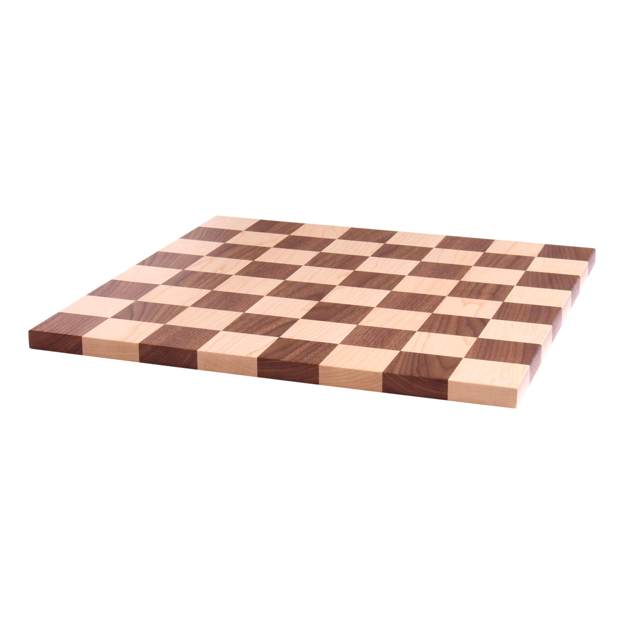 Maple/Walnut Hardwood 18" Chess and Checkers Wooden Game Board From AmishToyBox.com