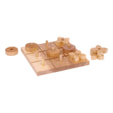 Wooden Tic Tac Toe Game With 8 Wooden X and O Game Pieces, Amish Made From AmishToyBox.com