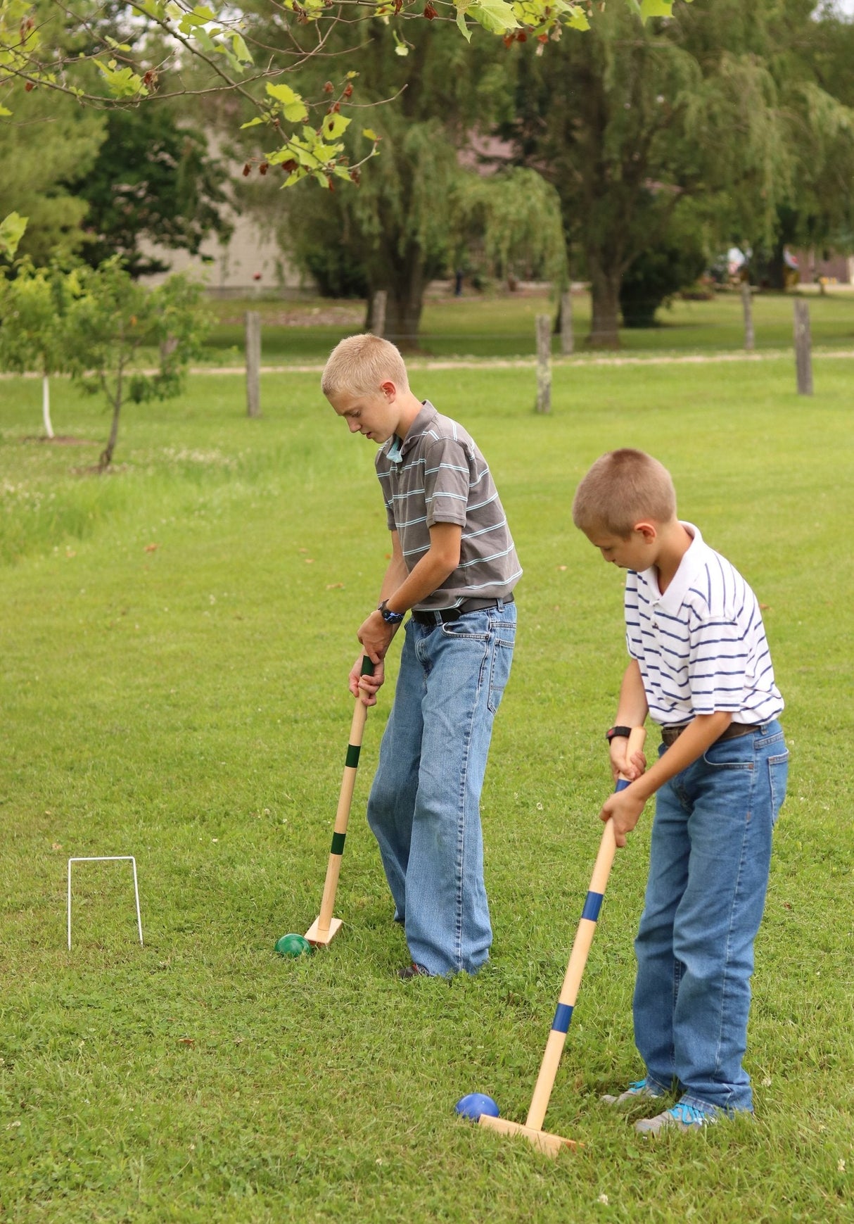 Family Tradition Croquet Set, 8-Player Wooden Croquet Game From AmishToyBox.com