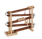 Amish-Made Deluxe Wooden Marble Flyer Racetrack Toy From AmishToyBox.com