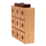 Amish-Made Wooden Travel Tic Tac Toe Game With Glass Marbles From AmishToyBox.com
