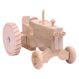 Amish-Made Wooden Toy Tractor With Hitch, Unfinished From AmishToyBox.com