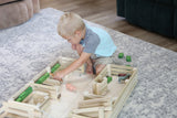 Amish-Made Wooden Folding Stock Yard Farm Toy, Unfinished
