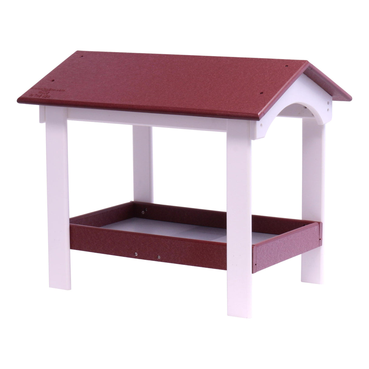 Ground Bird Feeder, Deluxe Fly-Through Covered Feeder for Birds and Squirrels with Screen Mesh Tray From AmishToyBox.com