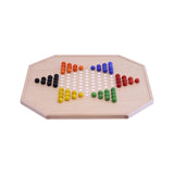 Aggravation and Chinese Checkers Combo Game Board Set - 25" Wide - Maple Wood - with Large 1" Marbles and Dice From AmishToyBox.com