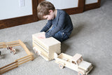 Amish-Made Wooden Pickup & Horse Trailer Toy Set, Unfinished From AmishToyBox.com