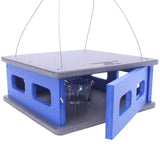 Bluebird Feeder - Hanging Block House Mealworm Feeder for Bluebirds - Amish-Made with Poly Lumber From AmishToyBox.com