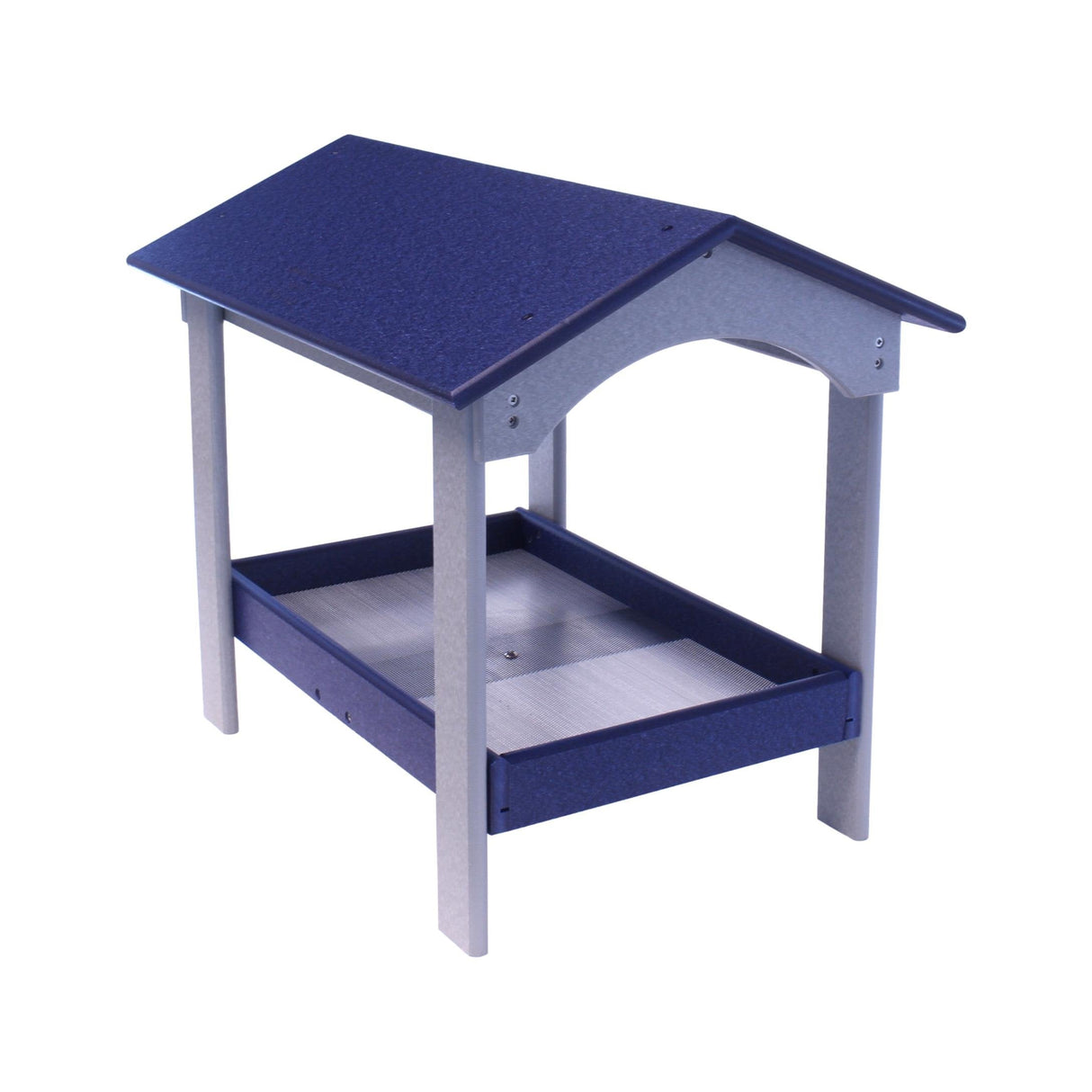 Ground Bird Feeder, Deluxe Fly-Through Covered Feeder for Birds and Squirrels with Screen Mesh Tray From AmishToyBox.com