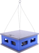 Bluebird Feeder - Hanging Block House Mealworm Feeder for Bluebirds - Amish-Made with Poly Lumber From AmishToyBox.com
