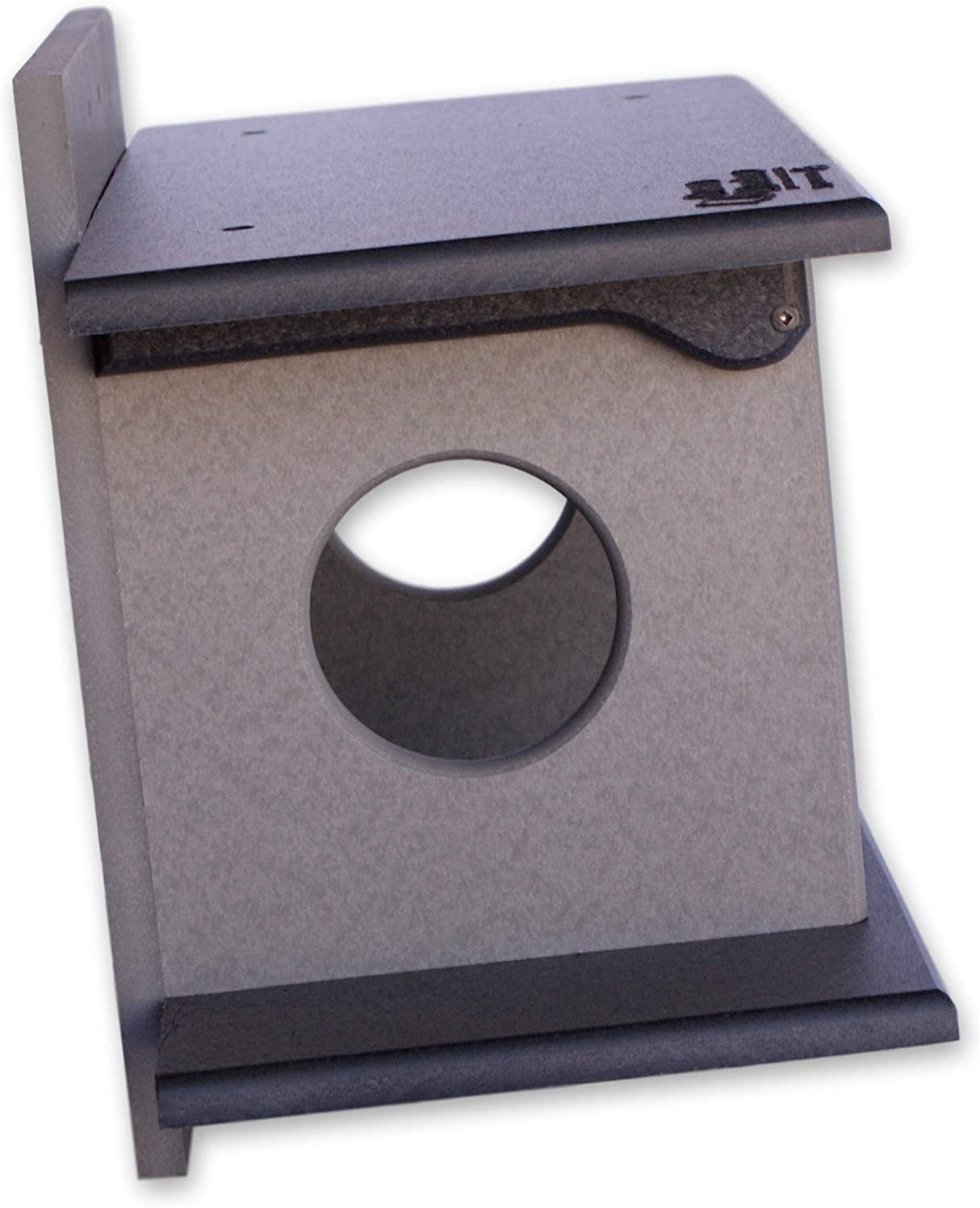 Amish-Made Squirrel Corn Feeder, Poly Lumber, Post-Mount Wildlife Feeder From AmishToyBox.com