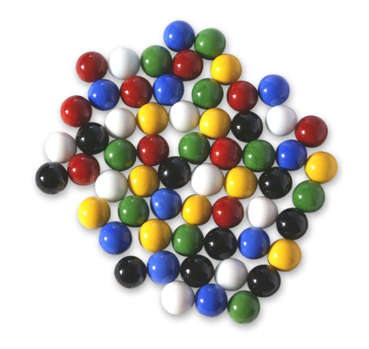 Bag of 60 Glass Marbles for Chinese Checkers, 5/8" (16mm) Diameter From AmishToyBox.com
