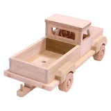 Amish-Made Wooden Pickup Truck Toy, Unfinished Wood From AmishToyBox.com