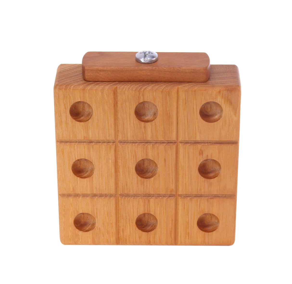 Amish-Made Wooden Travel Tic Tac Toe Game With Glass Marbles From AmishToyBox.com