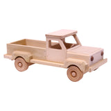 Amish-Made Wooden Pickup Truck Toy, Unfinished Wood From AmishToyBox.com