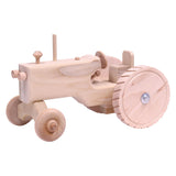 Amish-Made Wooden Toy Tractor With Hitch, Unfinished From AmishToyBox.com