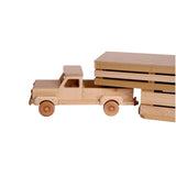 Amish-Made Wooden Toy Pickup and Gooseneck Trailer Set From AmishToyBox.com