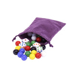 Bag of 24 Glass Marbles (16mm) and 6 Dice for Aggravation Game From AmishToyBox.com