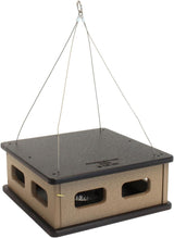 Bluebird Feeder - Hanging Block House Mealworm Feeder for Bluebirds - Amish-Made with Poly Lumber From AmishToyBox.com