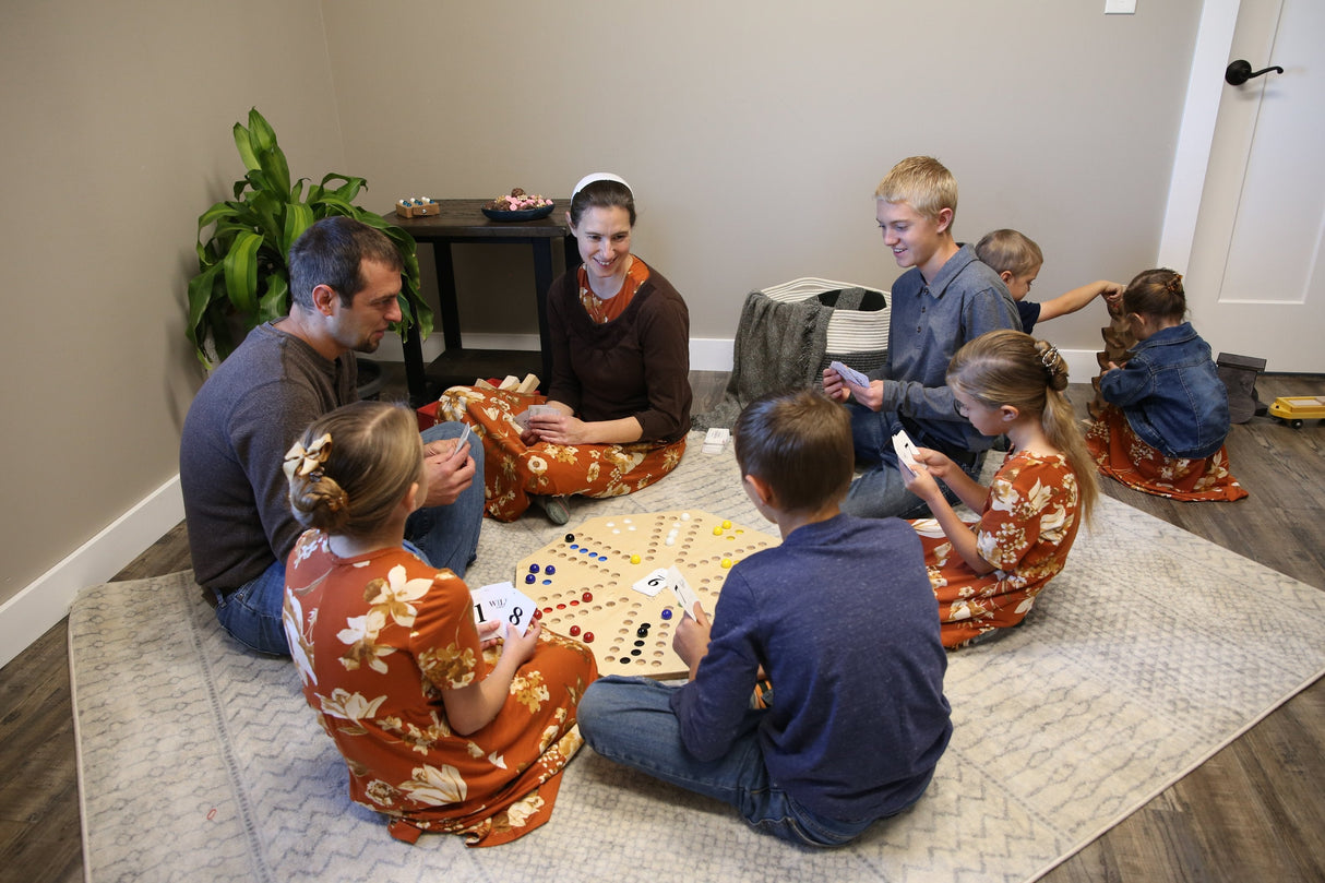 Travel Marble Chase Board Game Set, Double-Sided 23" Wide Board From AmishToyBox.com