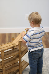 Amish-Made Wooden Double Car Roller Racetrack Toy From AmishToyBox.com
