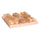 Wooden Tic Tac Toe Game With 8 Wooden X and O Game Pieces, Amish Made From AmishToyBox.com