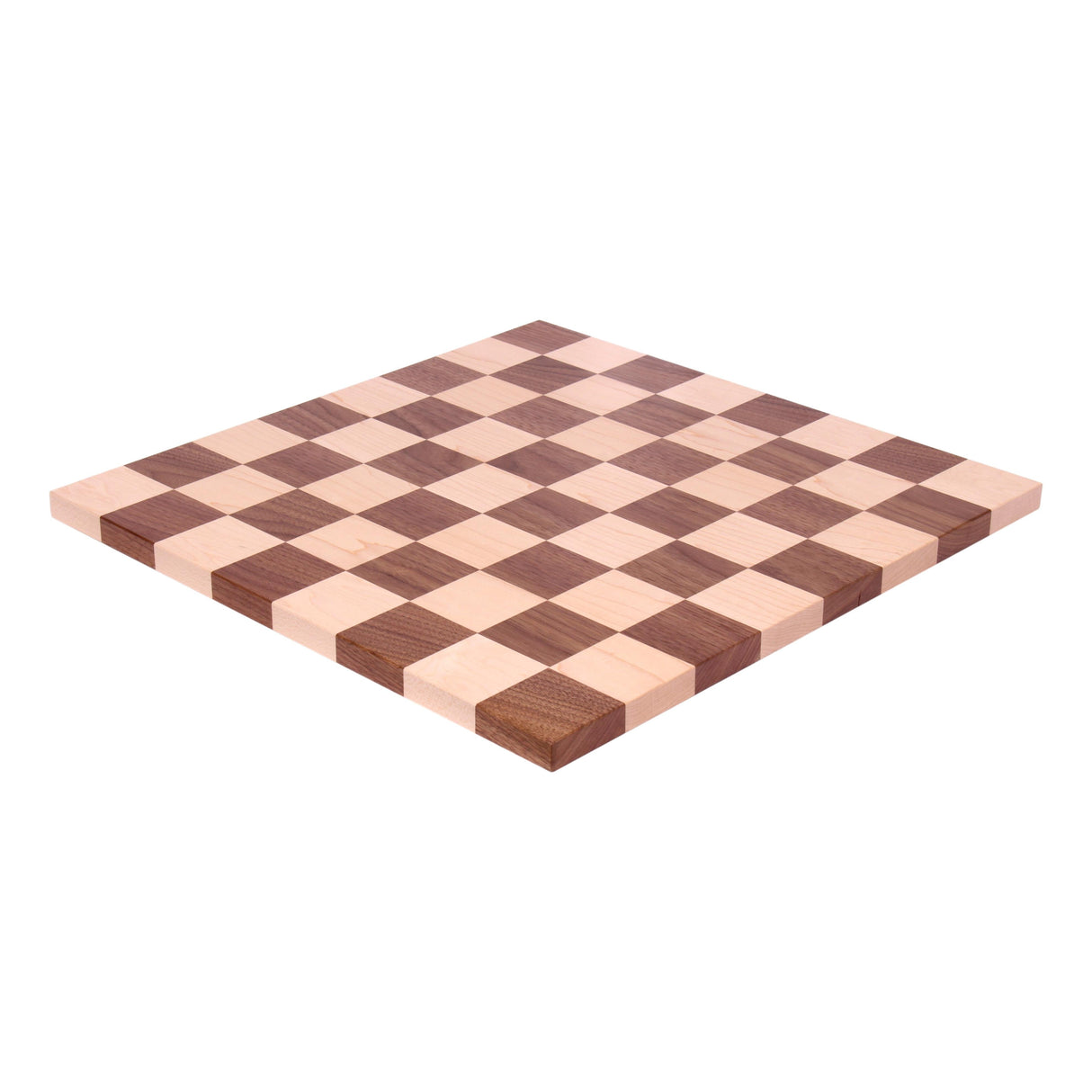 Maple/Walnut Hardwood 18" Chess and Checkers Wooden Game Board From AmishToyBox.com
