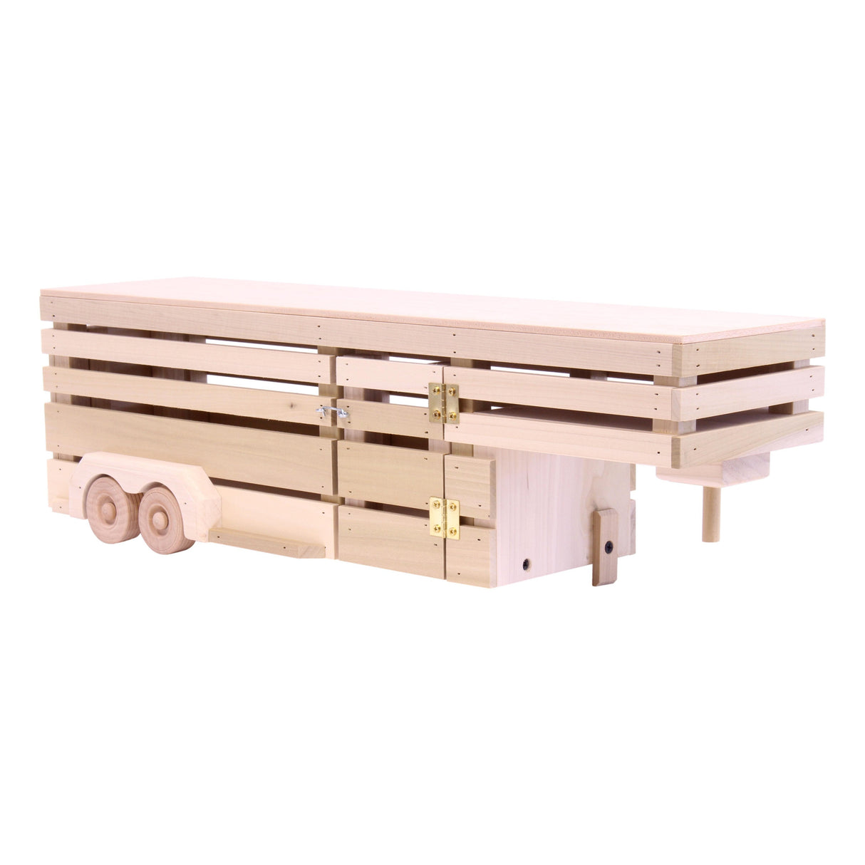Amish-Made Wooden Toy Pickup and Gooseneck Trailer Set From AmishToyBox.com