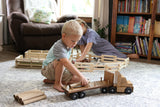 Amish-Made Wooden Log Semi Truck Toy, With Removable Logs From AmishToyBox.com