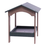 Ground Bird Feeder, Deluxe Fly-Through Covered Feeder for Birds and Squirrels with Screen Mesh Tray From AmishToyBox.com
