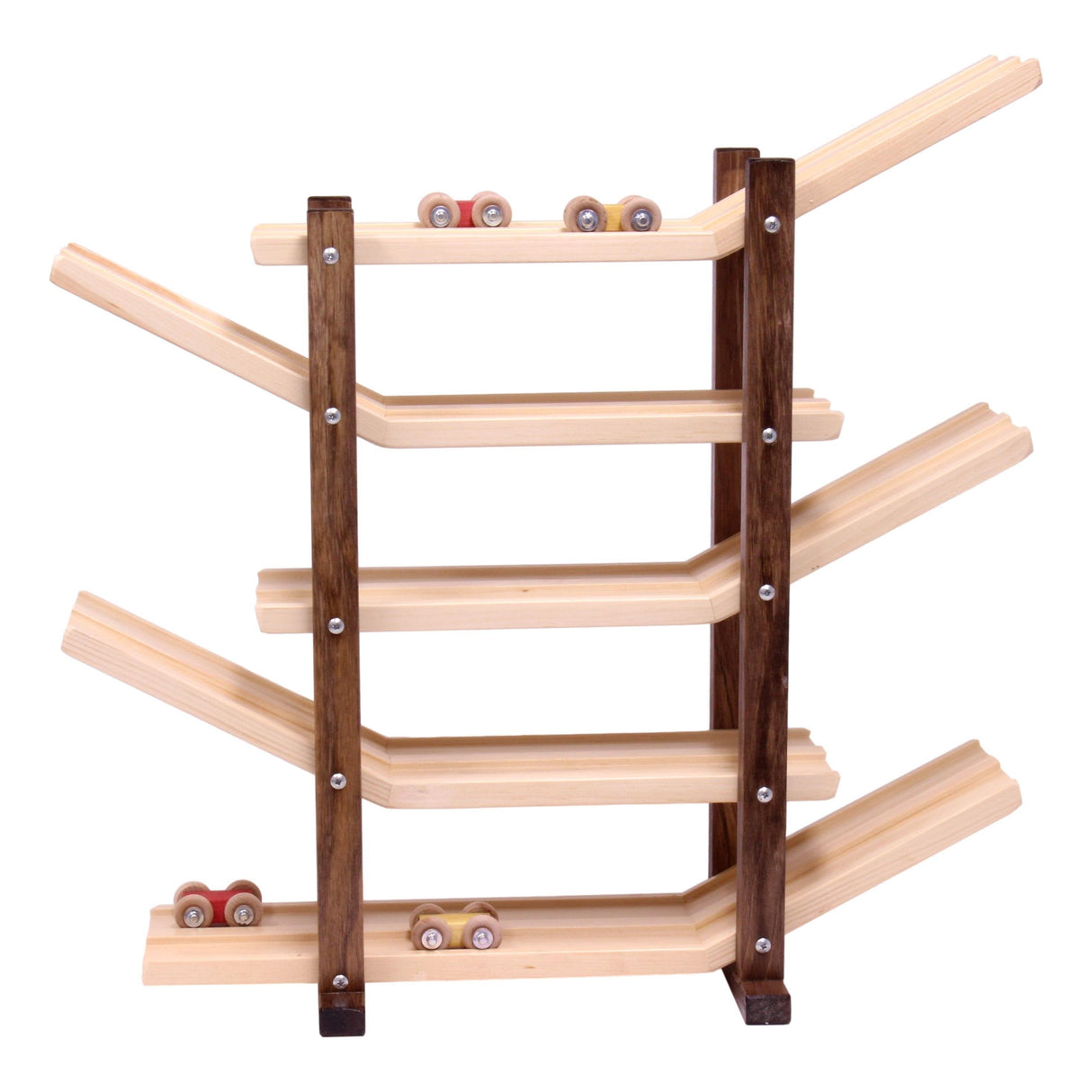 Amish-Made Wooden Double Car Roller Racetrack Toy From AmishToyBox.com