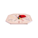 Aggravation and Chinese Checkers Combo Game Board Set - 25" Wide - Maple Wood - with Large 1" Marbles and Dice From AmishToyBox.com