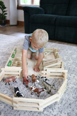 Wooden Folding Corral Fence Toy, 68" Long, Amish-Made Quality From AmishToyBox.com