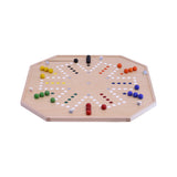 Aggravation and Chinese Checkers Combo Game Board Set - 25" Wide - Maple Wood - with Large 1" Marbles and Dice From AmishToyBox.com