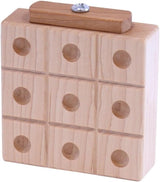 Amish-Made Wooden Travel Tic Tac Toe Game With Glass Marbles From AmishToyBox.com
