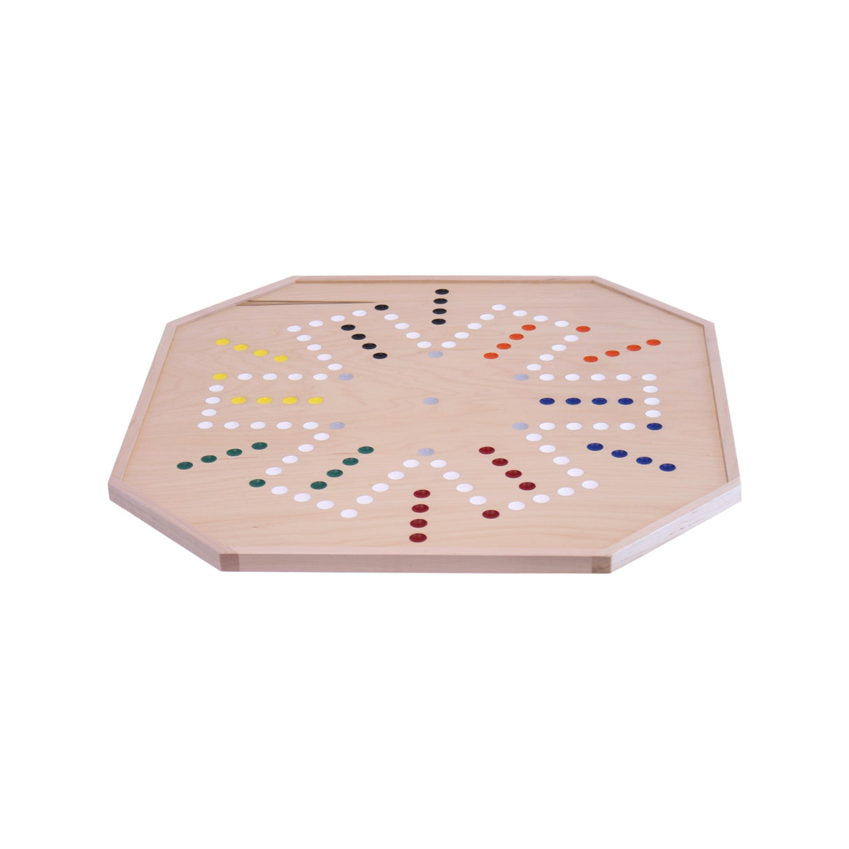 Aggravation and Chinese Checkers Combo Game Board Set - 25" Wide - Maple Wood - with Large 1" Marbles and Dice From AmishToyBox.com
