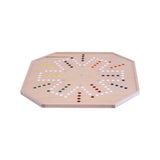 Aggravation and Chinese Checkers Combo Game Board Set - 25" Wide - Maple Wood - with Large 1" Marbles and Dice From AmishToyBox.com