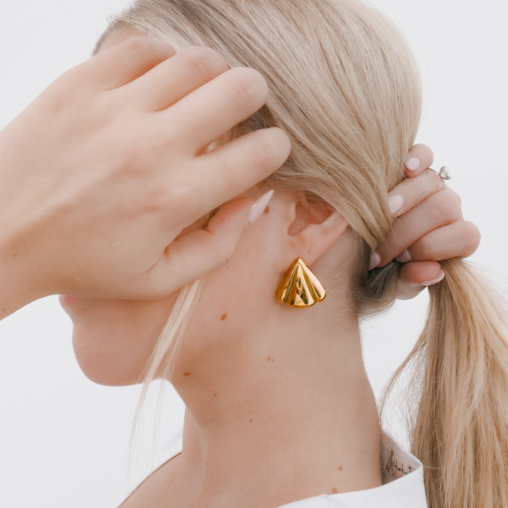 Meet Me In SoHo Triangle Stud Earrings - WATERPROOF from Pretty Simple
