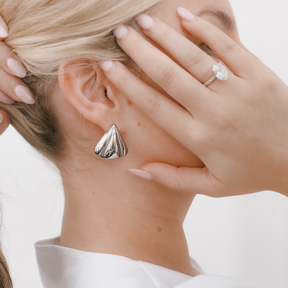 Meet Me In SoHo Triangle Stud Earrings - WATERPROOF from Pretty Simple