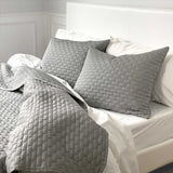 Bamboo Cotton Quilted Coverlet - Silver from BedVoyage