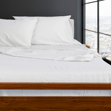 Bamboo Cotton Bed Sheets - Snow from BedVoyage