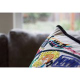 Memphis Hand-Embroidered Pillow from Quirks!