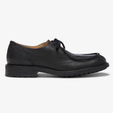 Men's Black Pebbled Leather Tuscan Derby Boot From Del Toro Shoes