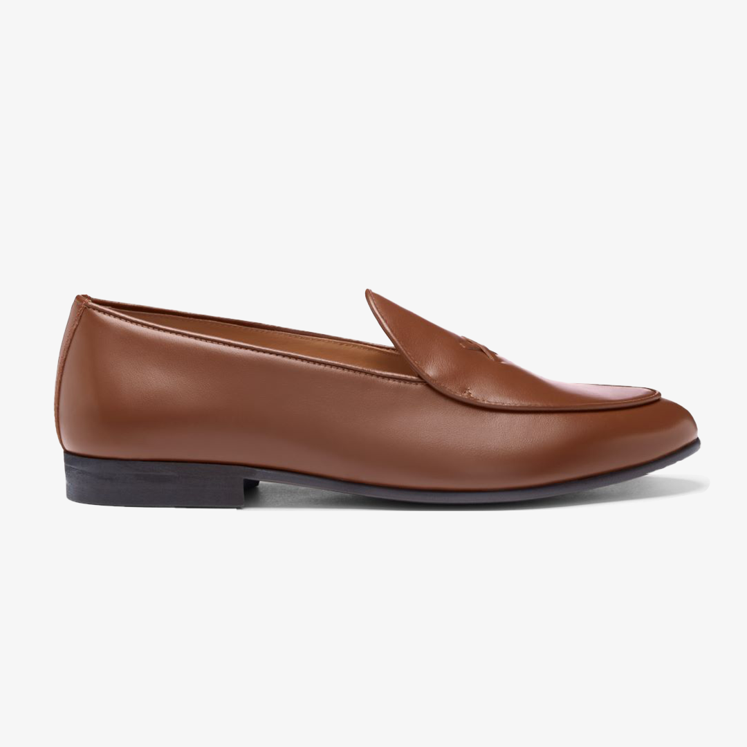 Men's Light Brown Leather Milano Loafer From Del Toro Shoes