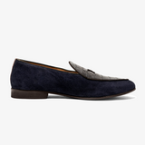 Men's Navy Croc Milano Loafer From Del Toro Shoes