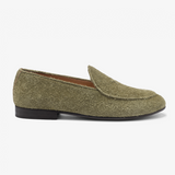 Men's Olive Textured Suede Milano Loafer From Del Toro Shoes