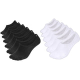 Comfort Rich Men's No Show Socks - Black, and White Cotton, Size 10-13 from PremiumBrandGoods