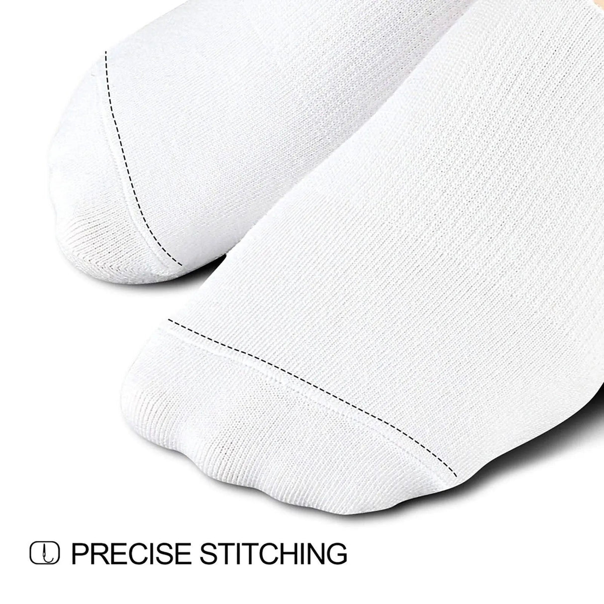 Comfort Rich Men's No Show Socks - Black, and White Cotton, Size 10-13 from PremiumBrandGoods
