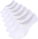 Comfort Rich Men's No Show Socks - Black, and White Cotton, Size 10-13 from PremiumBrandGoods