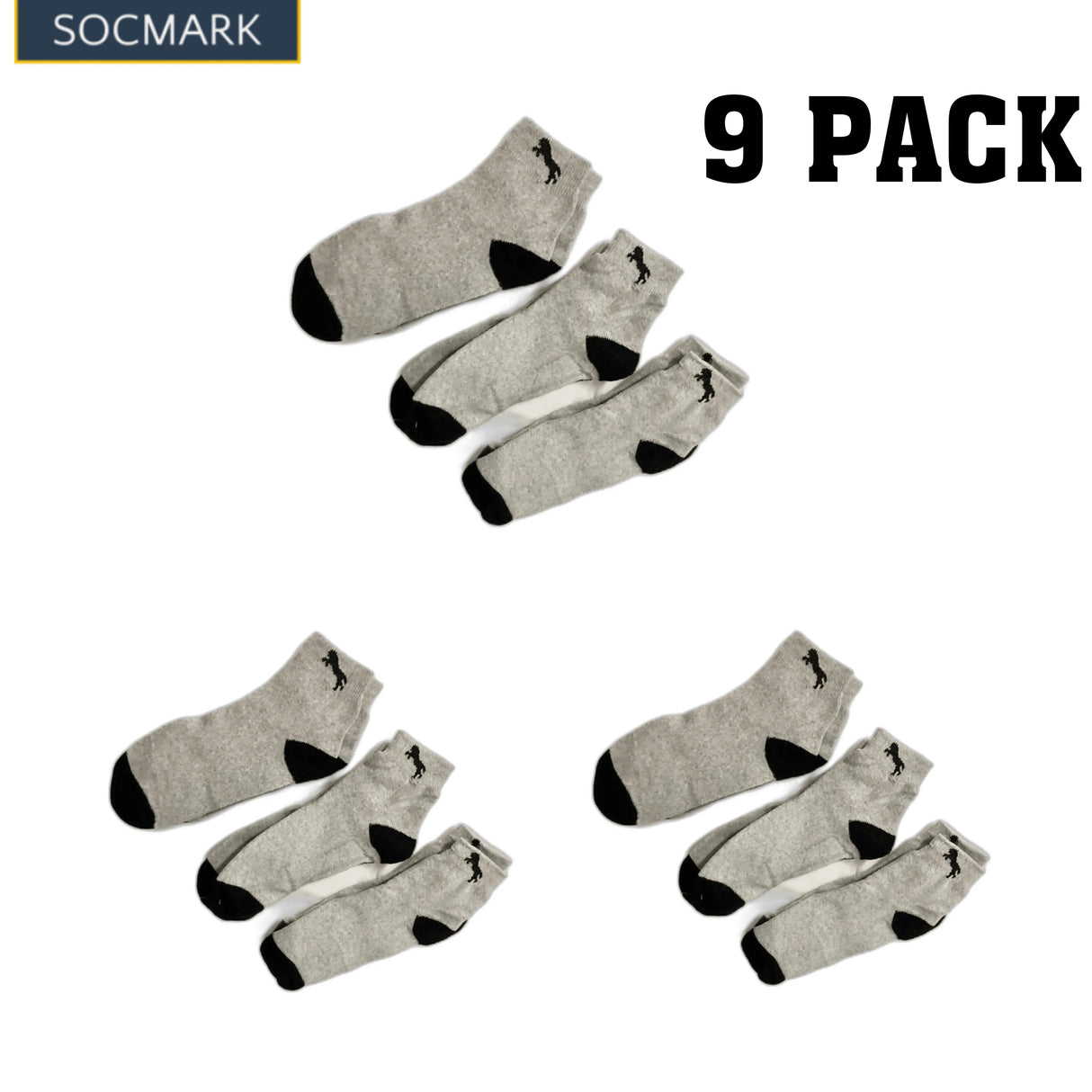 High-Quality Men's Cotton Thermal Socks 9-Pack (Sizes 9-11, 10-13) - Winter Warmth from PremiumBrandGoods